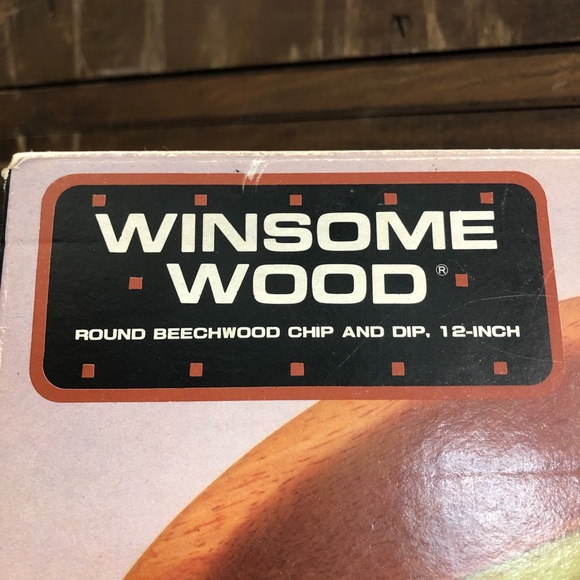 Winsome Wood round beechwood chip & dip 12” - Picture 3 of 9